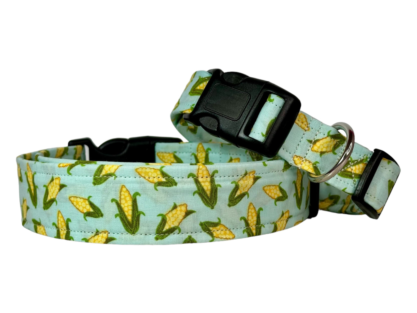 Corn Dog collar, handmade side release adjustable dog collar