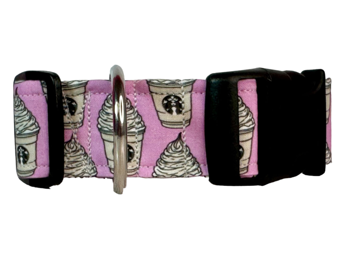 Whipped Pup cup dog collar - handmade side release dog collar