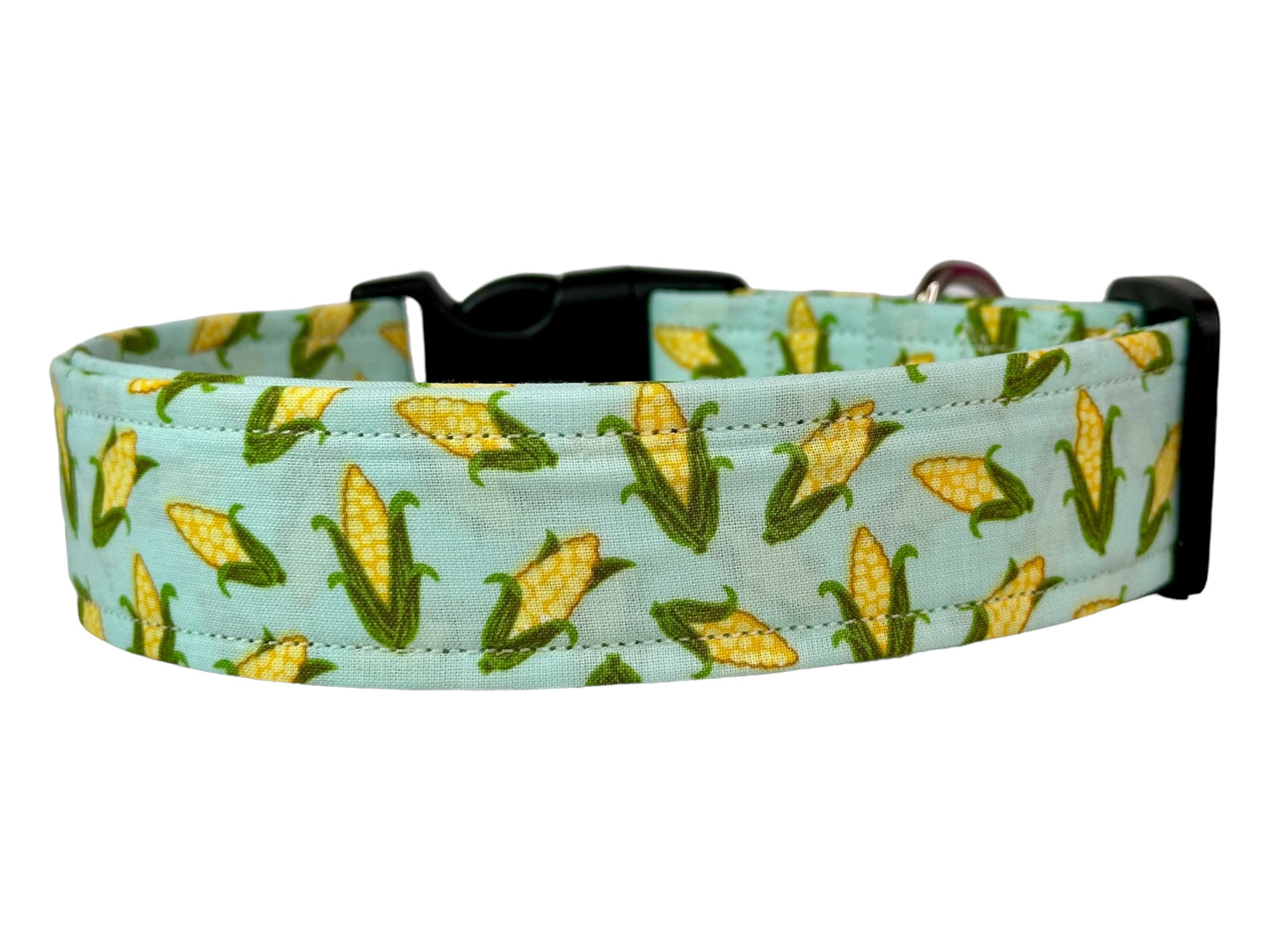 Corn Dog collar, handmade side release adjustable dog collar