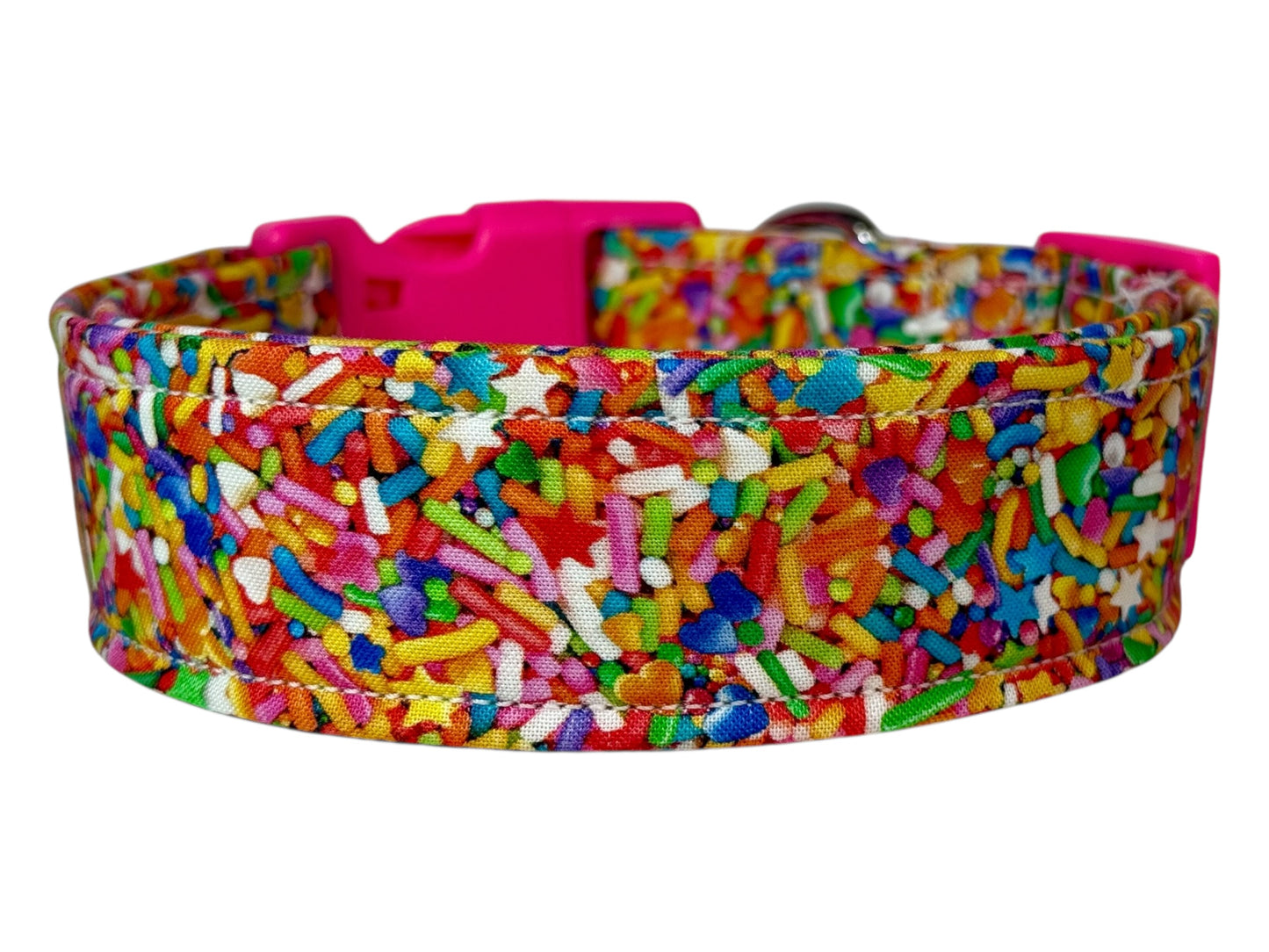 Sprinkles food dog collar, Handmade Pet Collar with Heavy-Duty Webbing & Stainless Steel Hardware (Copy) (Copy)