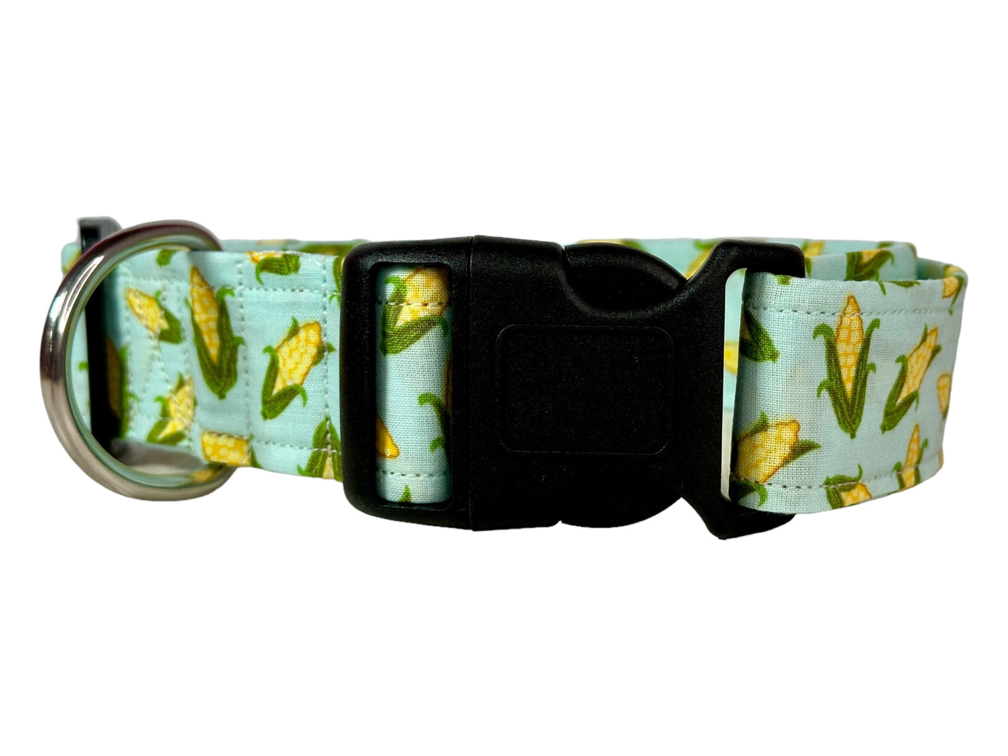 Corn Dog collar, handmade side release adjustable dog collar