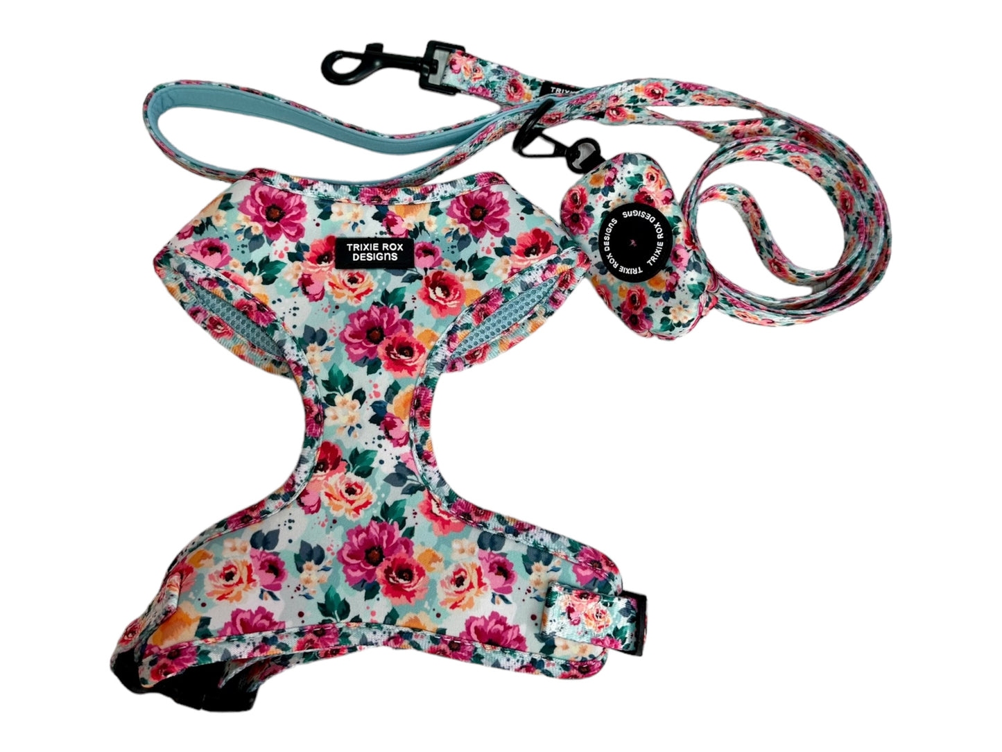 Soft Neoprene dog harness: Harness only and Harness and Leash set option - 9 print options available