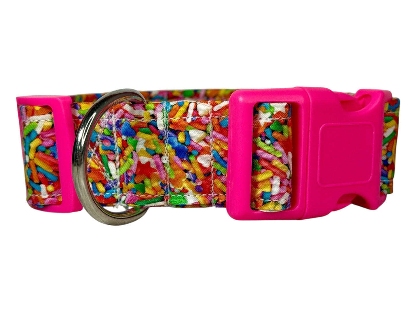 Sprinkles food dog collar, Handmade Pet Collar with Heavy-Duty Webbing & Stainless Steel Hardware (Copy) (Copy)