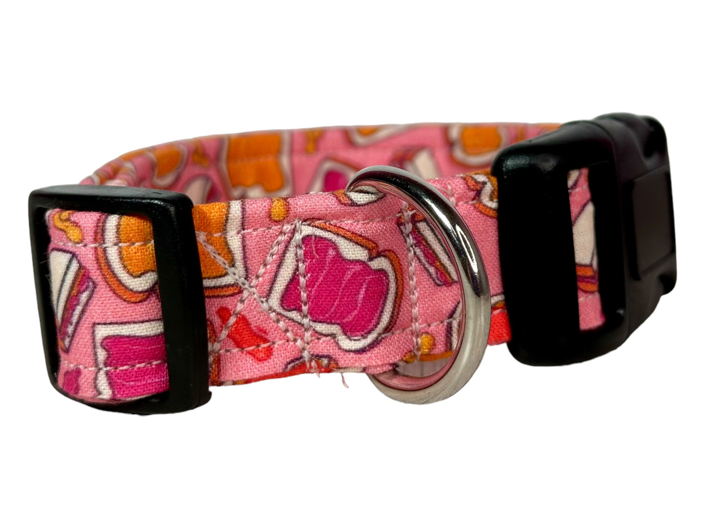 PB&J Peanut Butter and Jelly dog collar, handmade adjustable side release collar