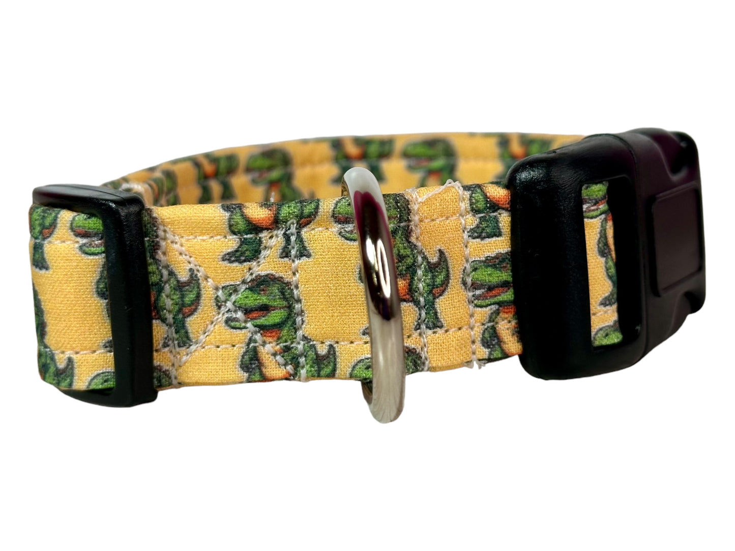 T-Rex dog collar, handmade adjustable side release