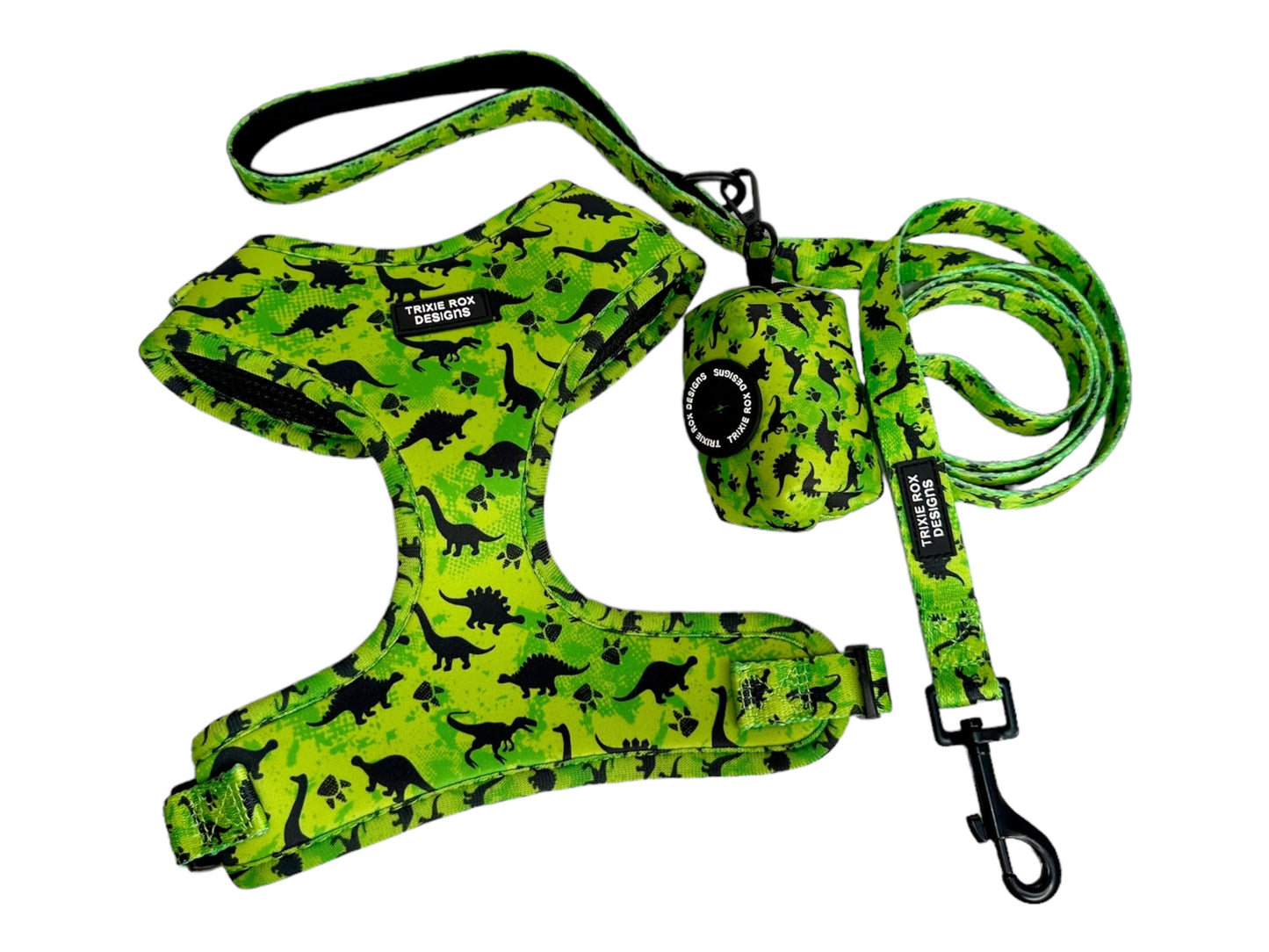 Soft Neoprene dog harness: Harness only and Harness and Leash set option - 9 print options available
