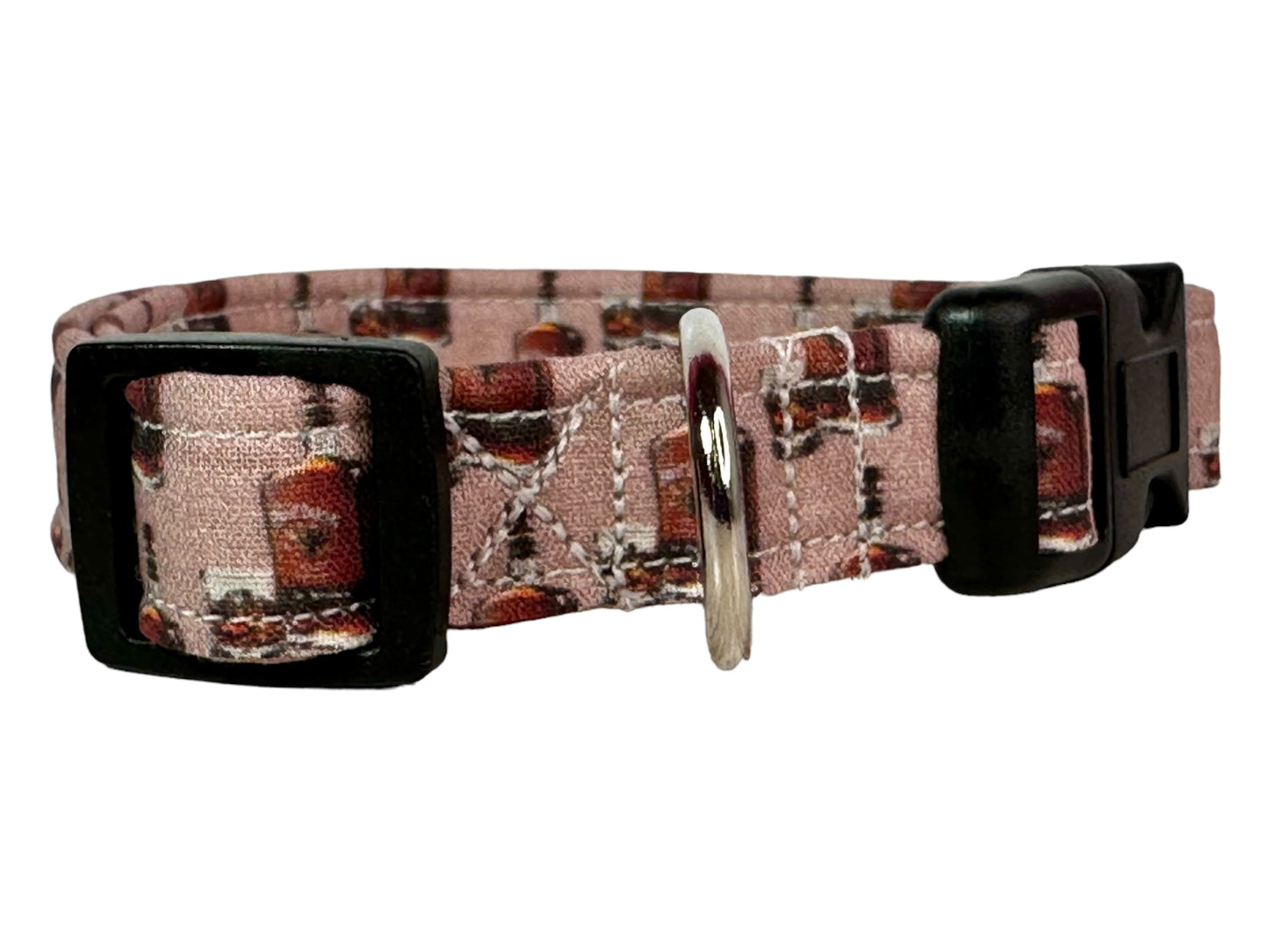 Bourbon dog collar - handmade side release dog collar