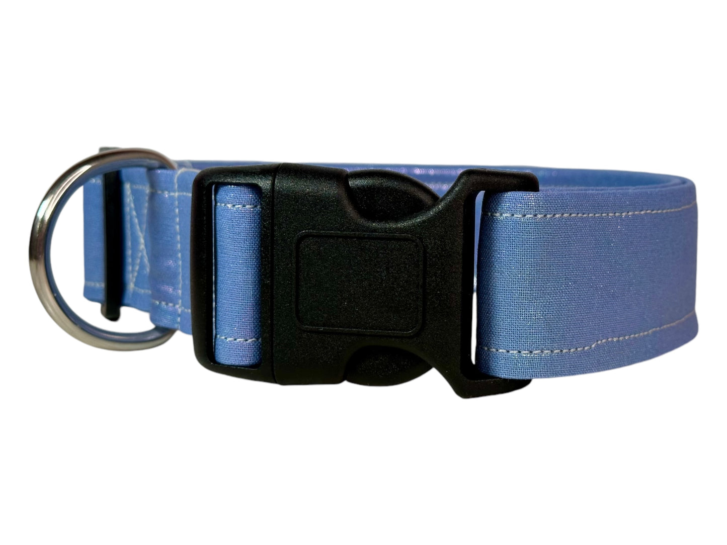 Periwinkle iridescent Dog collar, handmade side release dog collar