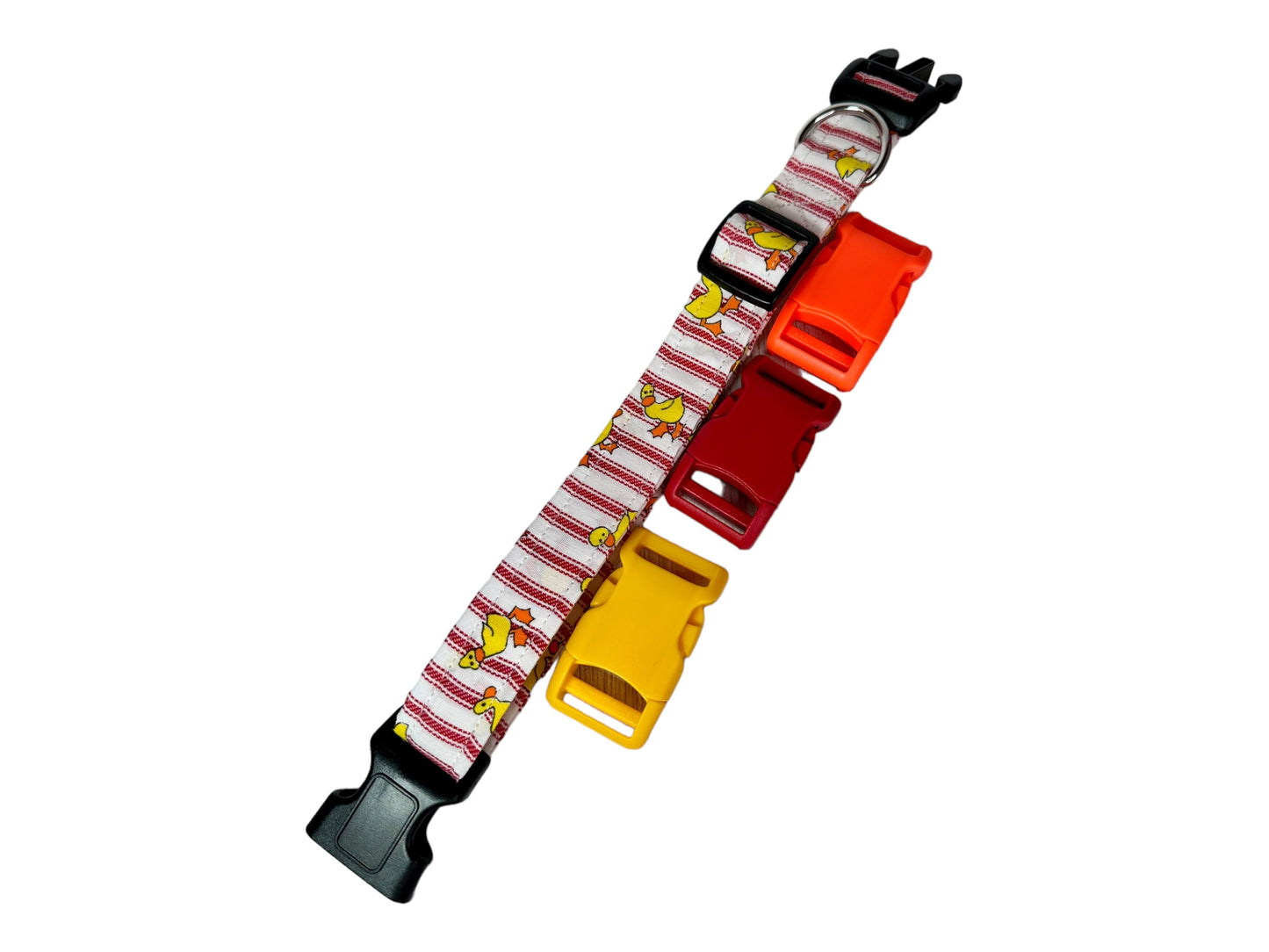 Silly Duck dog collar, handmade side release adjustable dog collar