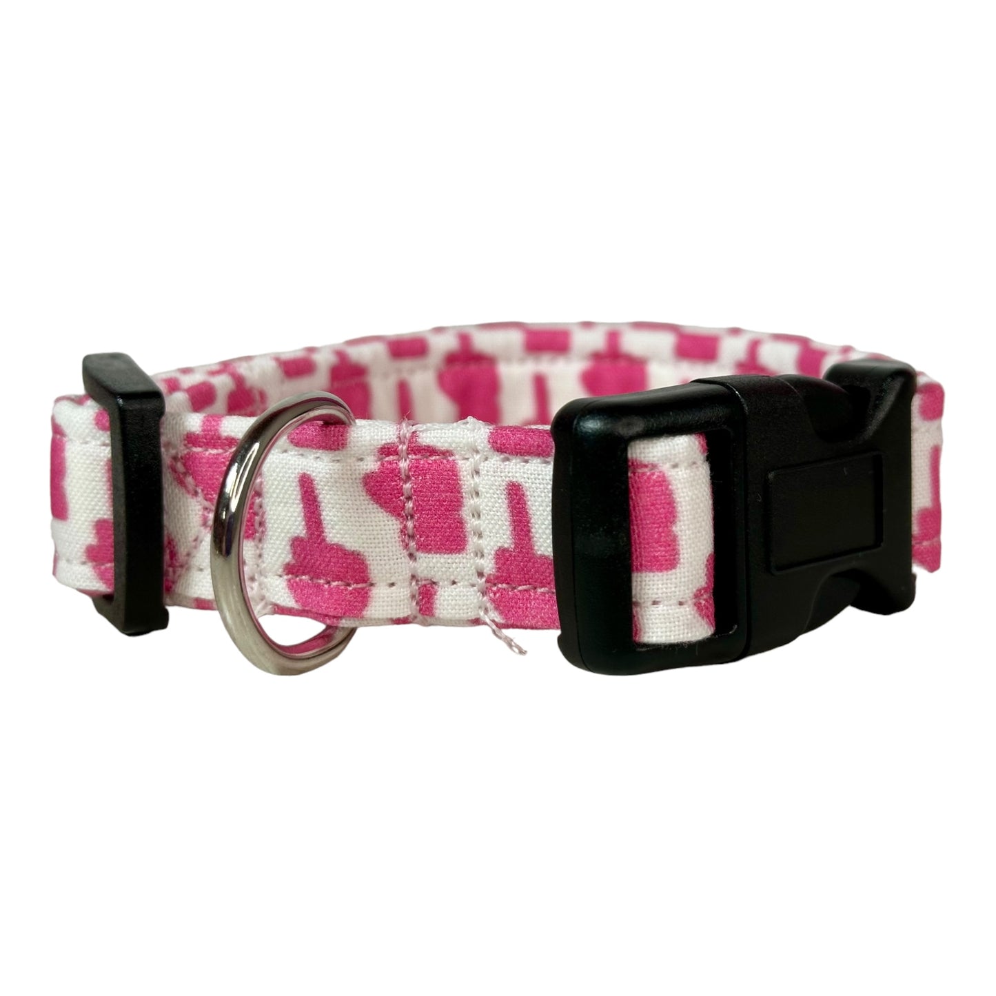 Middle Finger dog collar, handmade side release adjustable dog collar