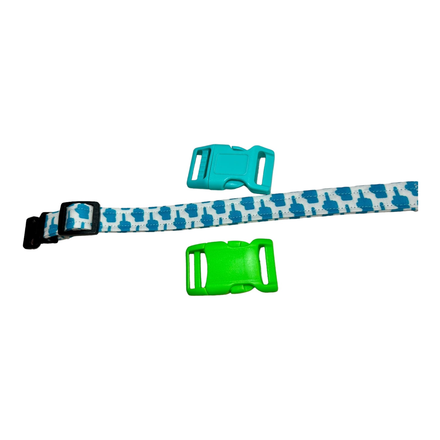 Middle Finger dog collar, handmade side release adjustable dog collar