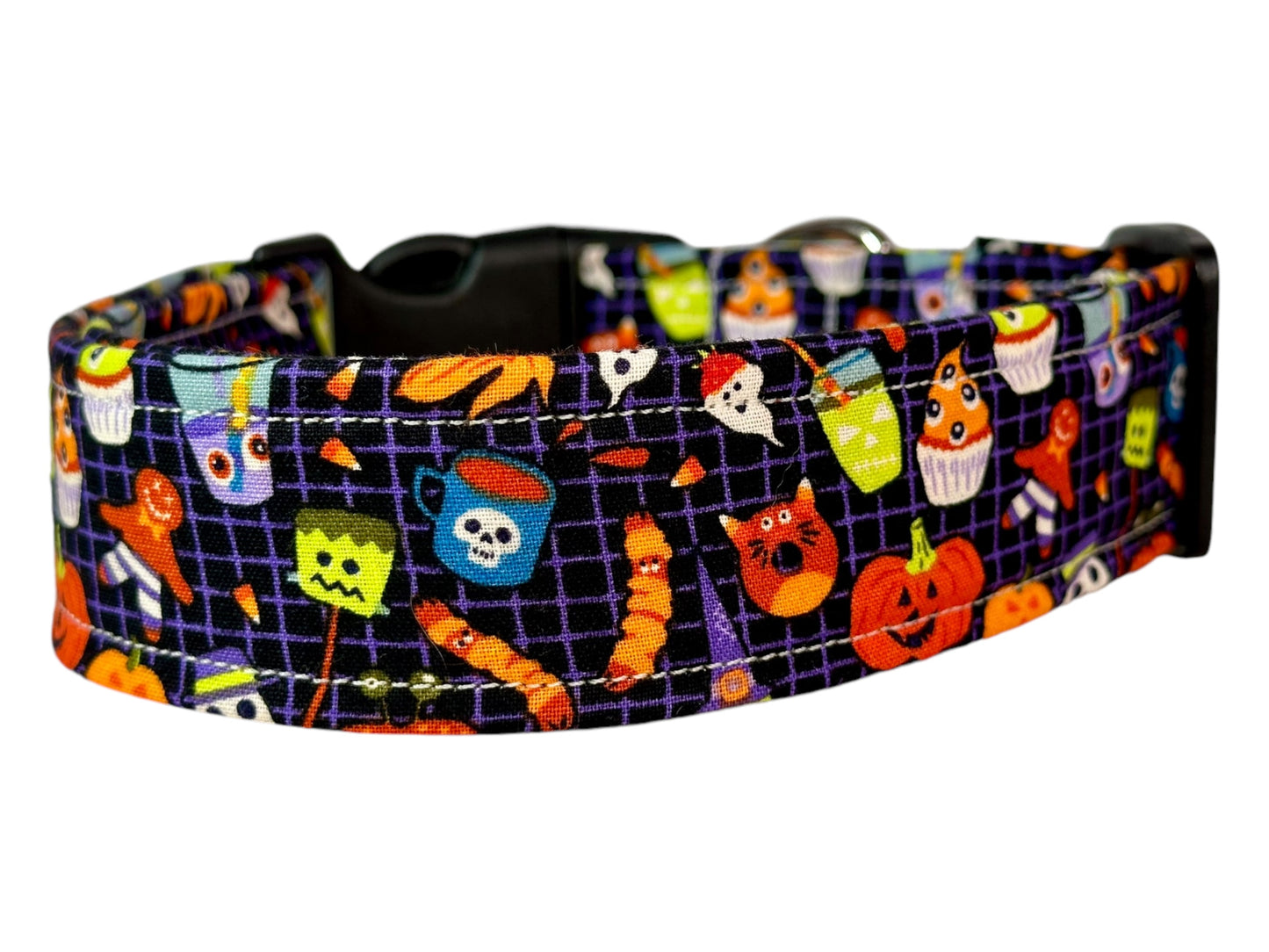 Halloween Food Dog collar, handmade side release dog collar
