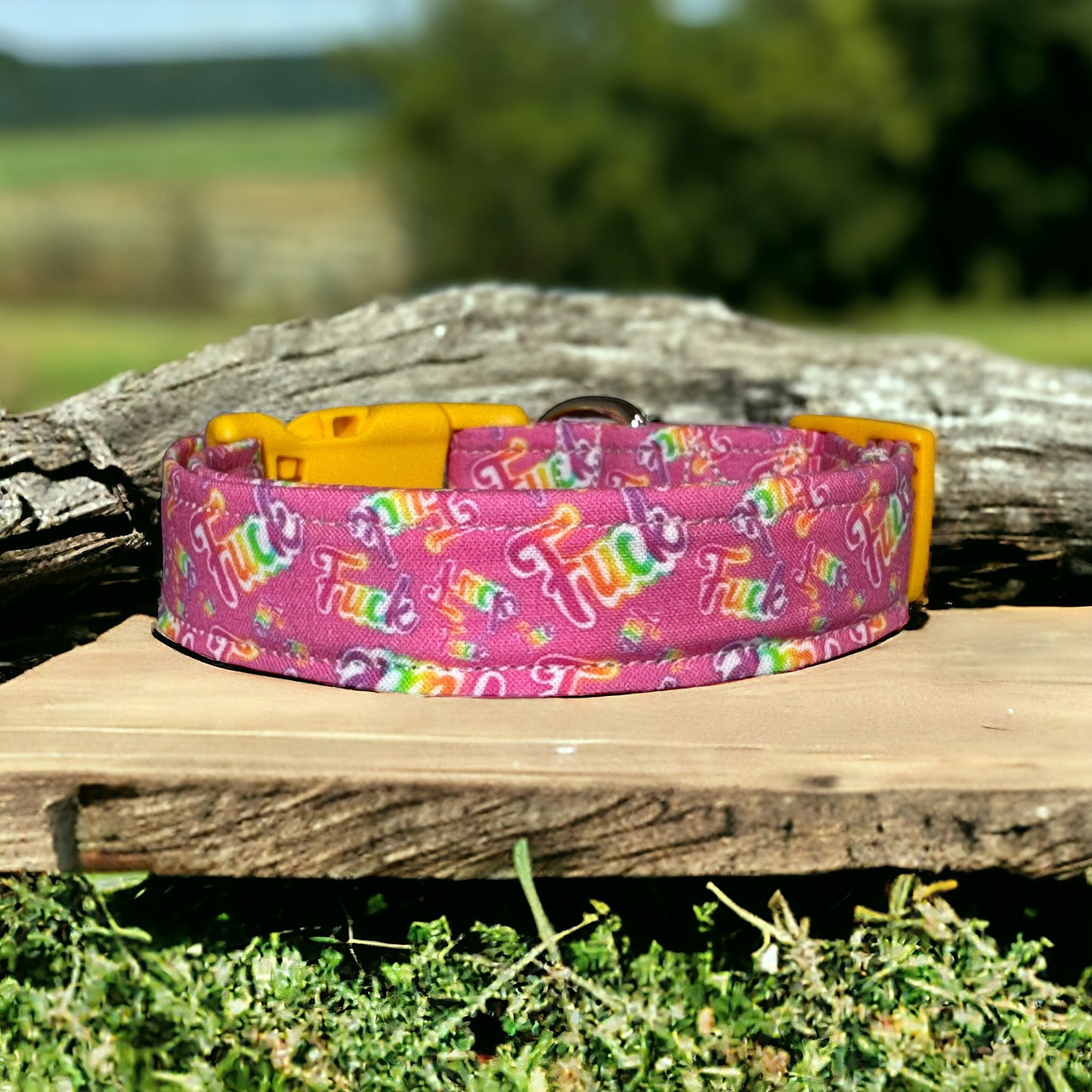 90βs Fuck dog collar - handmade side release dog collar