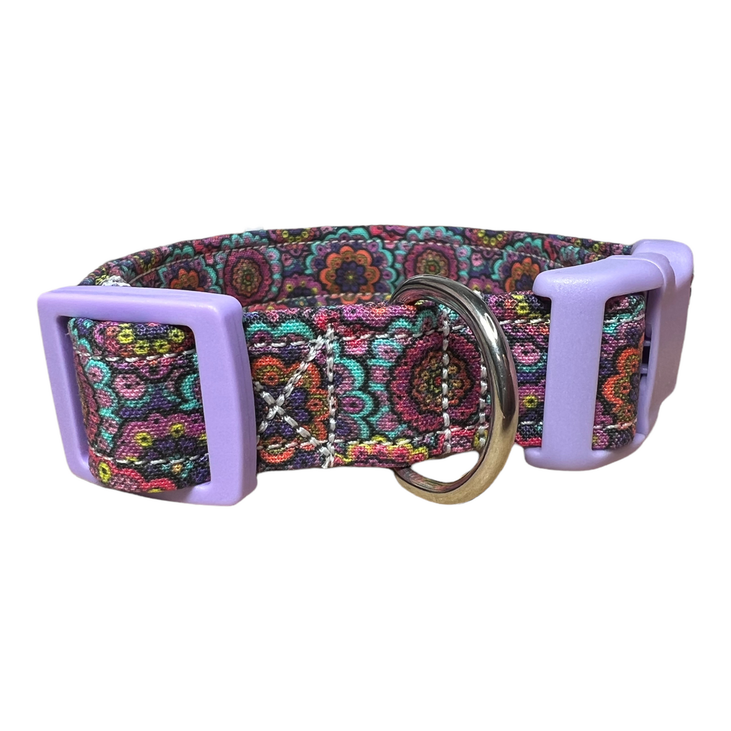 Mandala Dog Collar or Cat Collar, Side release adjustable, dog collar girl, collars for dogs