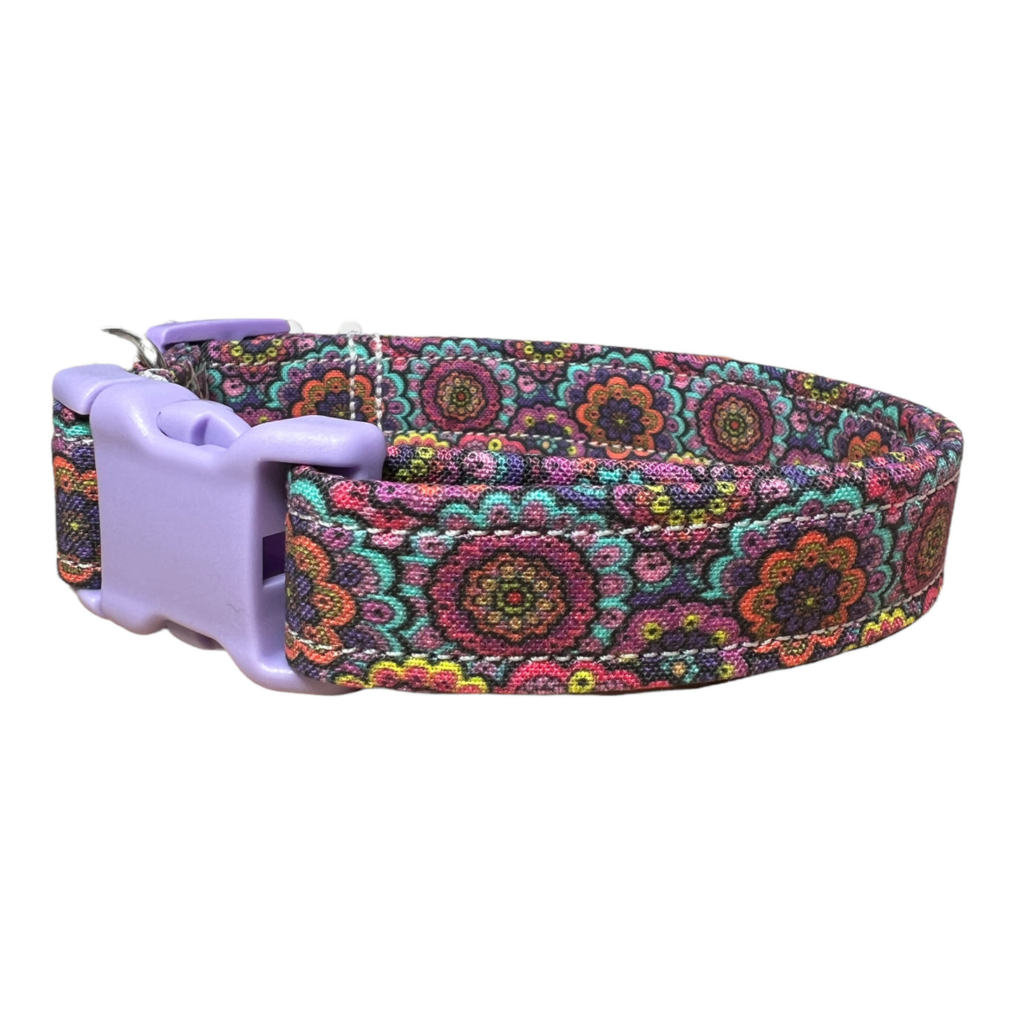 Mandala Dog Collar or Cat Collar, Side release adjustable, dog collar girl, collars for dogs