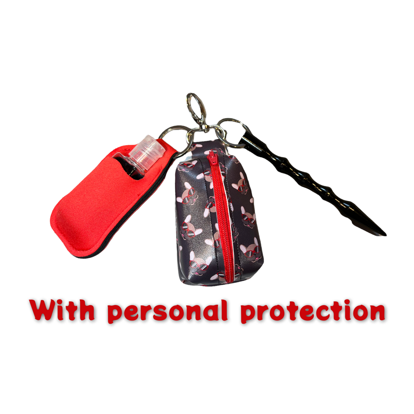 French bulldog Dog poop bag holder, dog waste bag holder, faux leather poop bag dispenser, dog waste bag dispenser, vegan leather poop bag