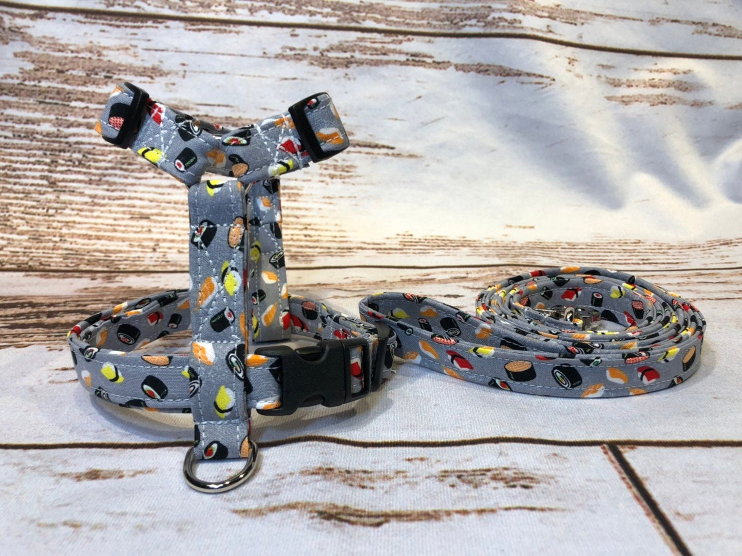 Dog harness, harness leash set,matching leash,  step in harness, standard harness, roman harness, dog harness matching leash, sushi harness
