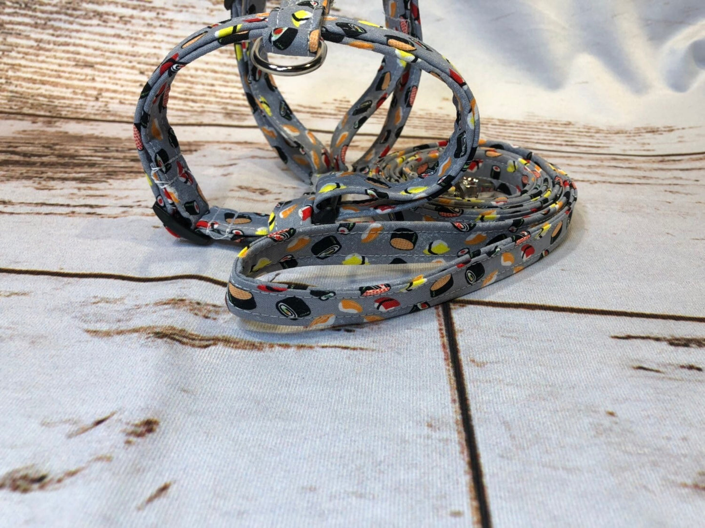 Dog harness, harness leash set,matching leash,  step in harness, standard harness, roman harness, dog harness matching leash, sushi harness