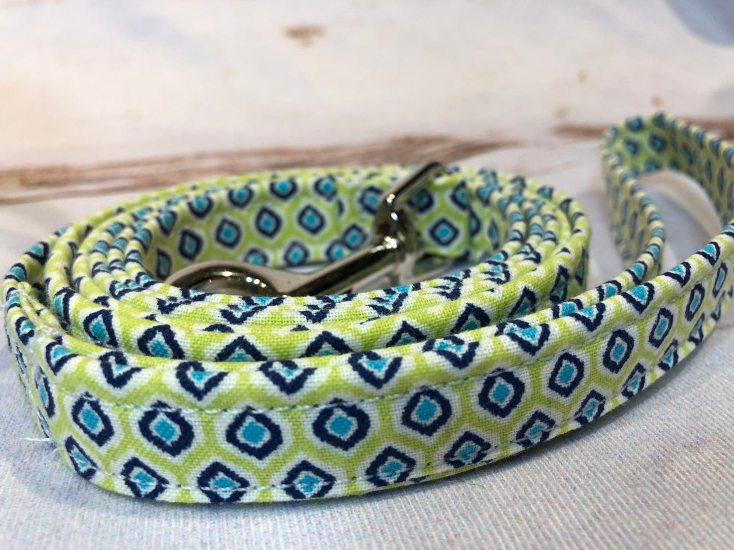 Dog harness, Harness and leash, step in harness, standard harness, leash, roman harness, dog harness set, adjustable, green,blue, geometric