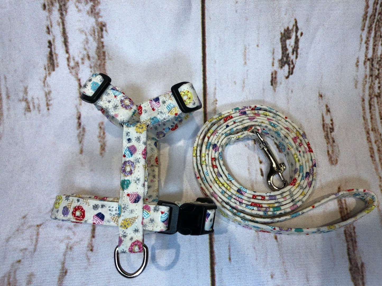 Dog harness, Harness and leash, step in harness, dog harness set, standard harness, roman dog harness, adjustable, cupcake dog harness,