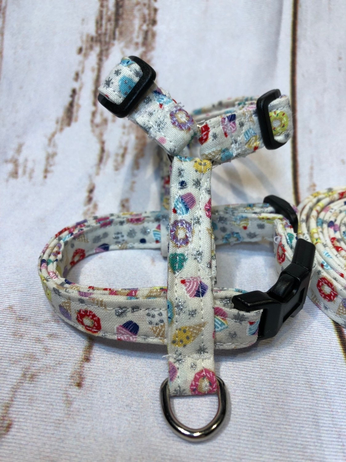 Dog harness, Harness and leash, step in harness, dog harness set, standard harness, roman dog harness, adjustable, cupcake dog harness,