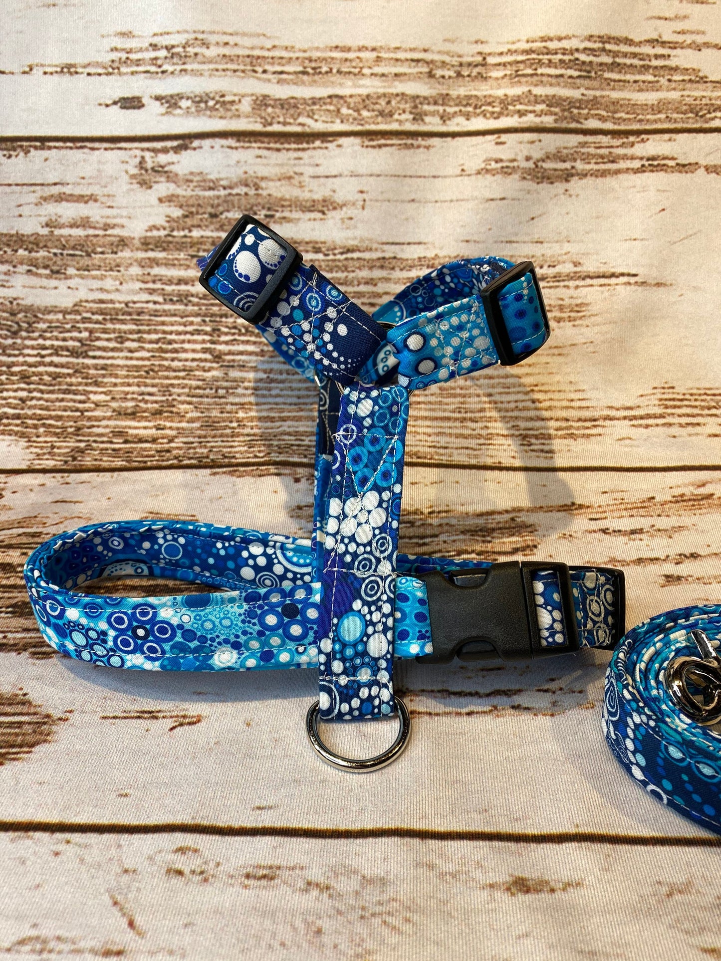 Dog harness, Harness and leash, step in harness, adjustable dog harness, dog halter, dog harness set, leash, roman dog harness, basic blue