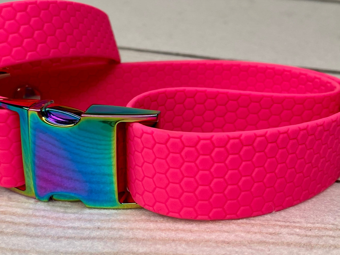 Waterproof dog collar, dog collar, neon pink dog collar, buckle dog collar, waterproof dog collar, Adjustable pvc Dog Collar, Hexa