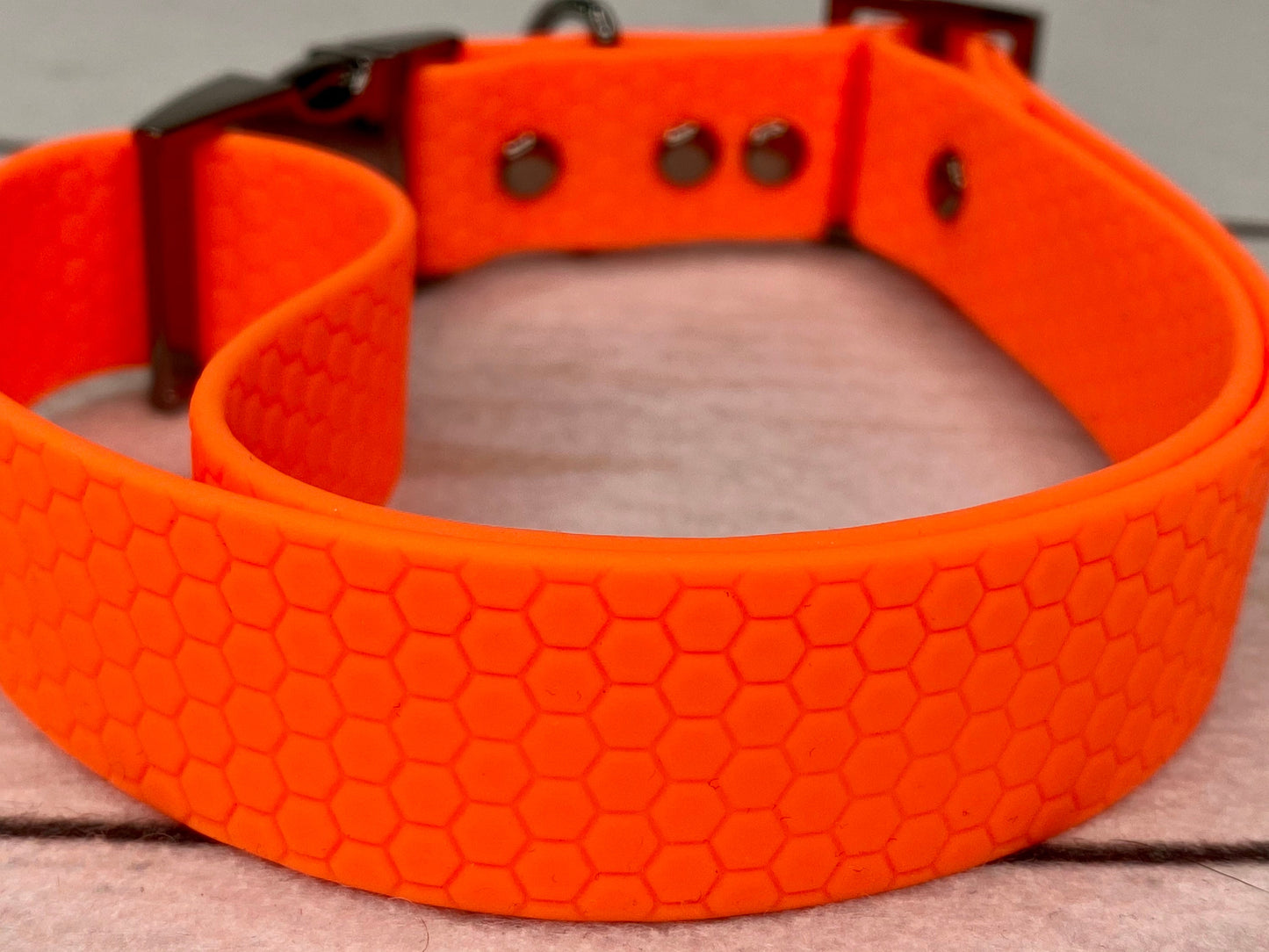 Waterproof dog collar, dog collar, blaze orange dog collar, buckle dog collar, waterproof dog collar, Adjustable pvc Dog Collar, Hexa
