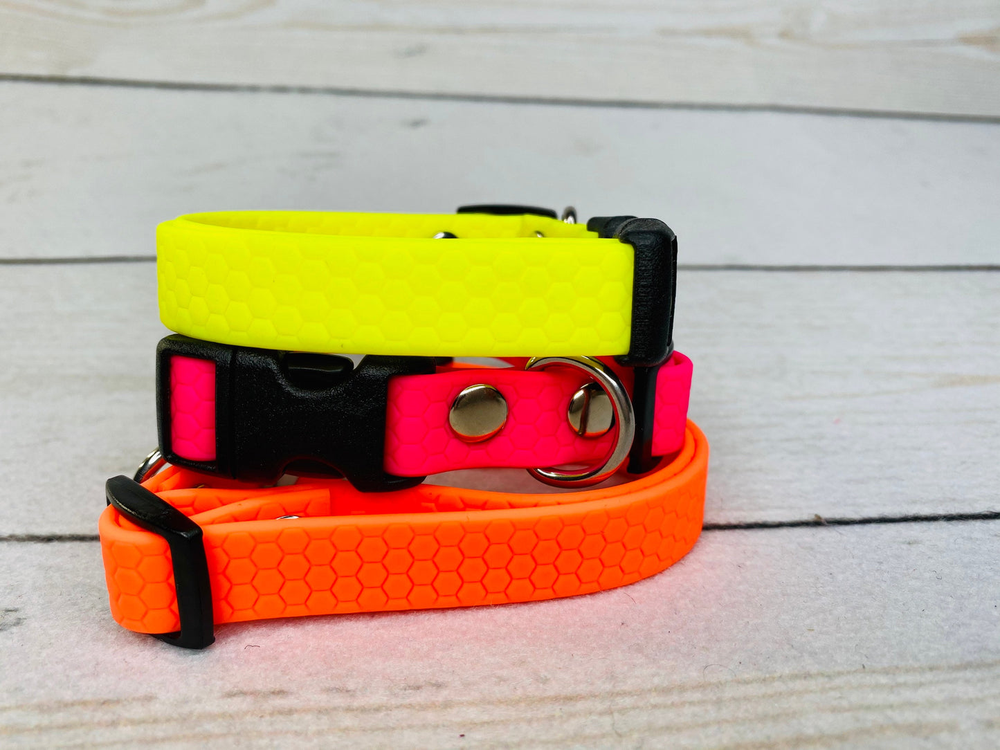 Waterproof dog collar, dog collar, neon pink dog collar, buckle dog collar, waterproof dog collar, Adjustable pvc Dog Collar, Hexa