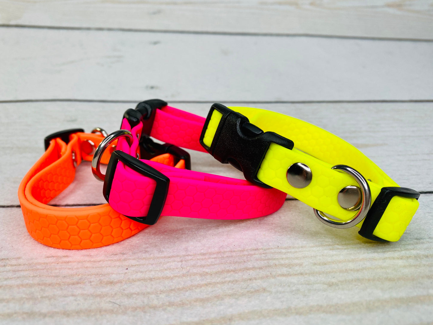 Waterproof dog collar, dog collar, blaze orange dog collar, buckle dog collar, waterproof dog collar, Adjustable pvc Dog Collar, Hexa