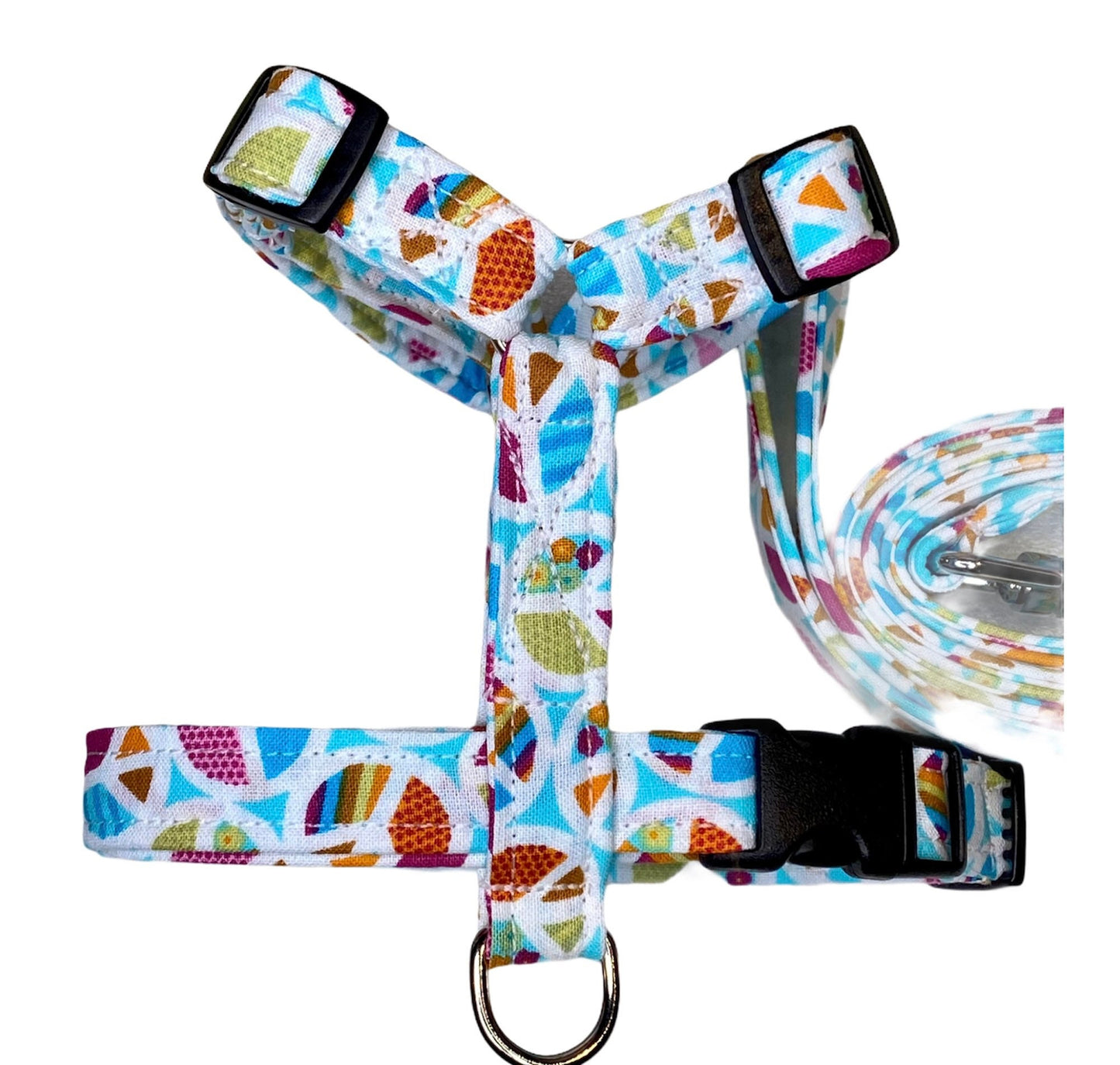 Dog harness, Harness and leash, step in harness, dog harness set, standard harness, roman dog harness, adjustable, peace signs, hippy