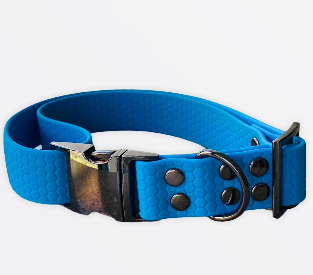Waterproof dog collar, dog collar, blue dog collar, buckle dog collar, waterproof dog collar, Adjustable pvc Dog Collar, Hexa