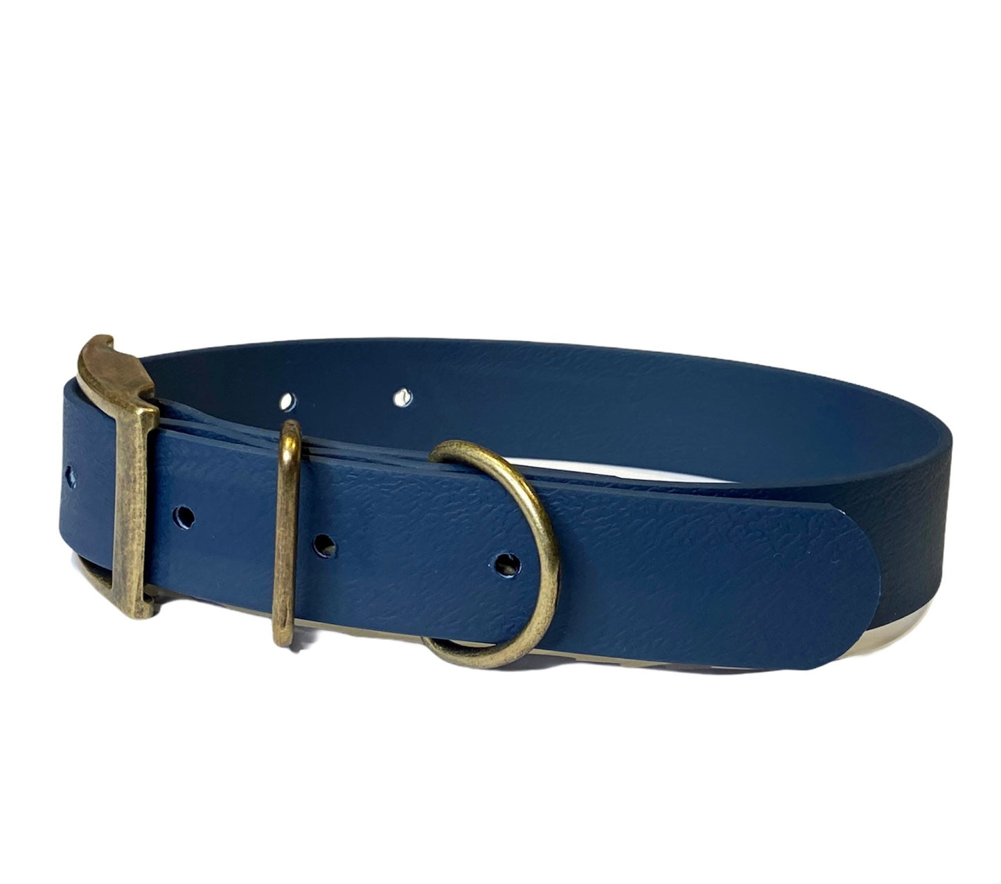 Waterproof dog collar, Gray dog collar, dog collar, buckle dog collar, waterproof collar, Blue gray, rose gold hardware, rose gold, PVC