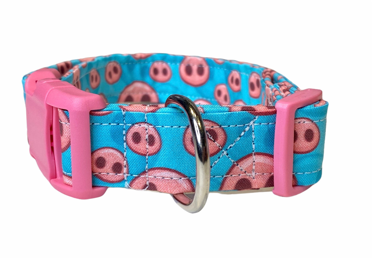 Pig dog collar, pig collar, pig nose, pink pig nose, dog collar, cat collar, eco friendly collar, adjustable collar, funny dog collar, pigs