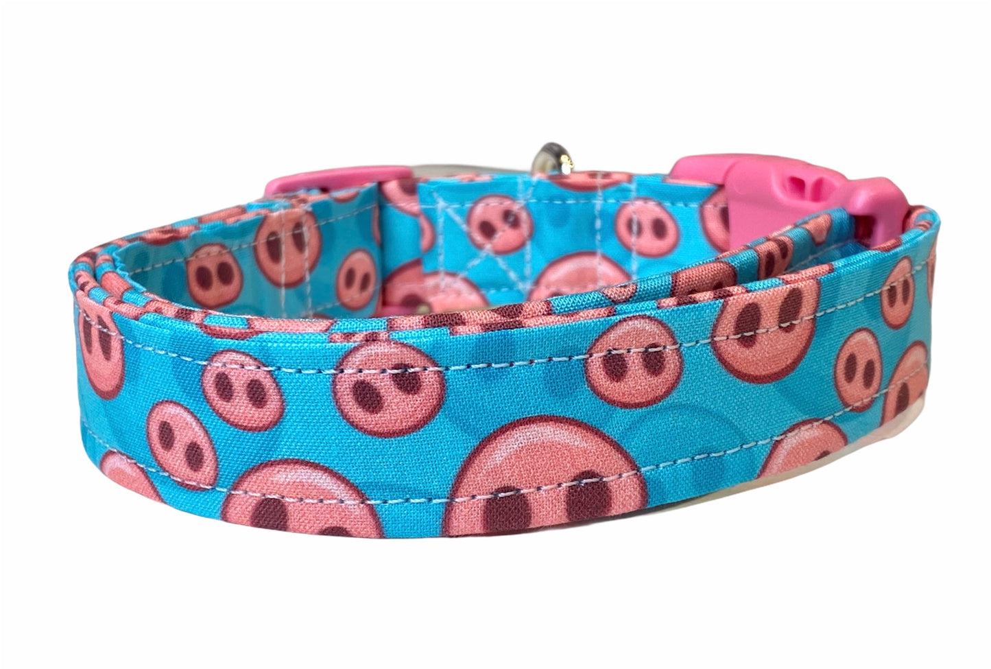 Pig dog collar, pig collar, pig nose, pink pig nose, dog collar, cat collar, eco friendly collar, adjustable collar, funny dog collar, pigs