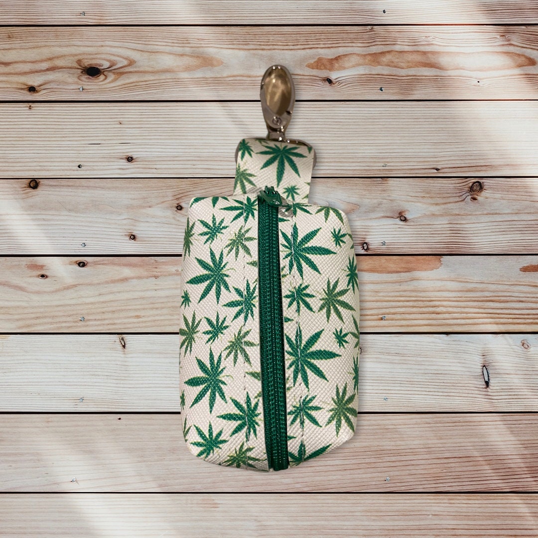 Weed Dog poop bag holder, 420, dog waste bag holder, faux leather dog poop bag dispenser, dog waste bag dispenser, vegan leather poop bag