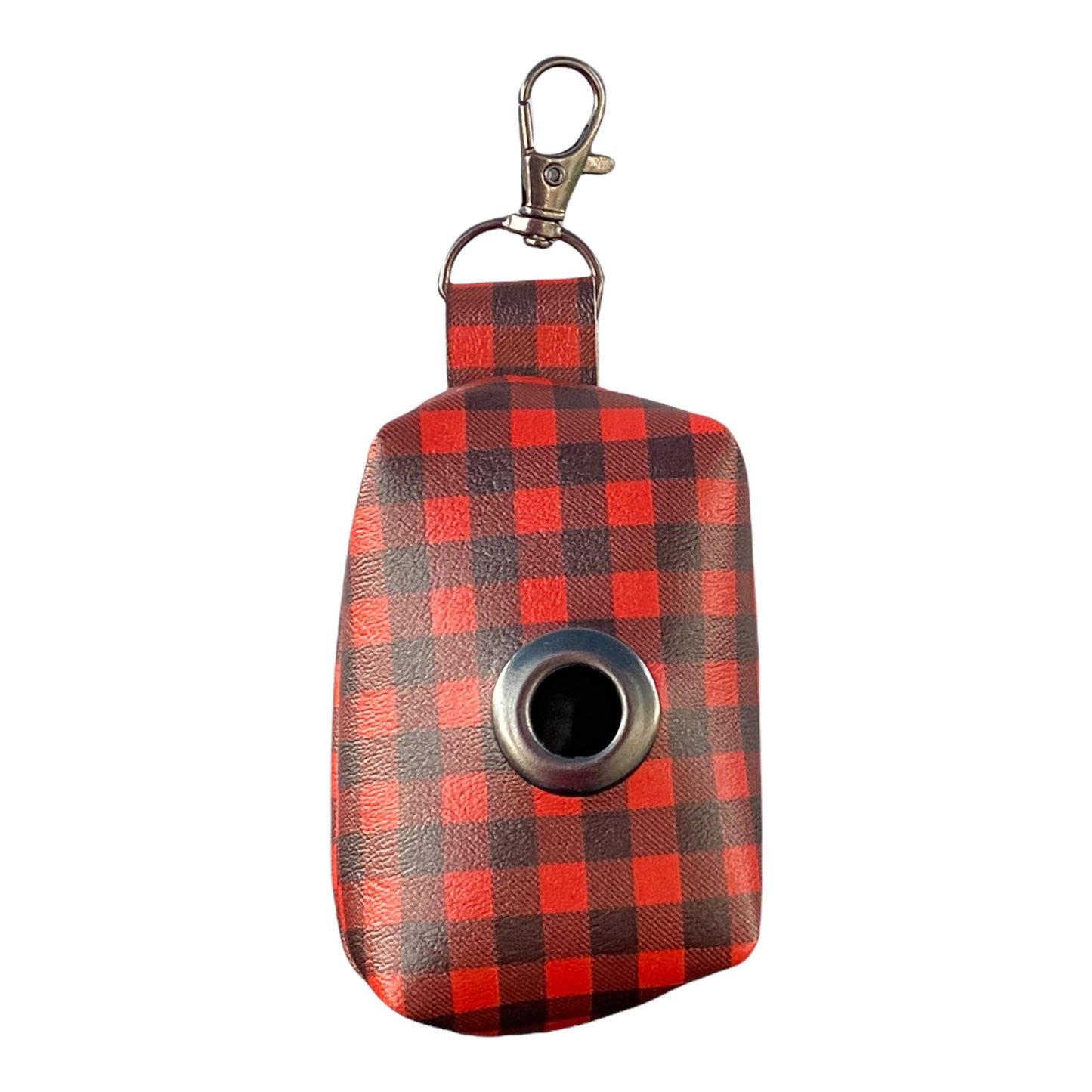 Buffalo check Dog poop bag holder, dog waste bag holder, faux leather poop bag dispenser, dog waste bag dispenser, vegan leather poop bag