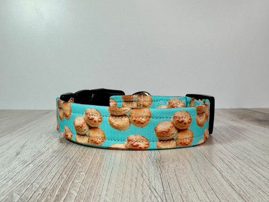 Buttermilk Biscuit dog collar, handmade side release adjustable dog collar.