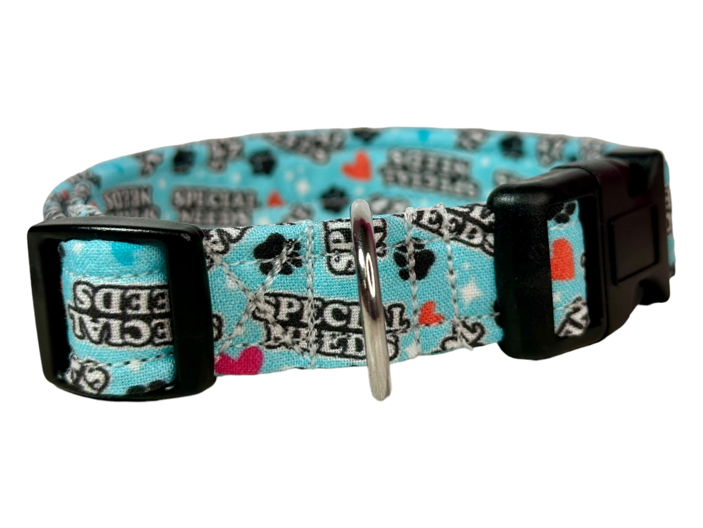 Special Needs Dog collar, handmade side release adjustable collar