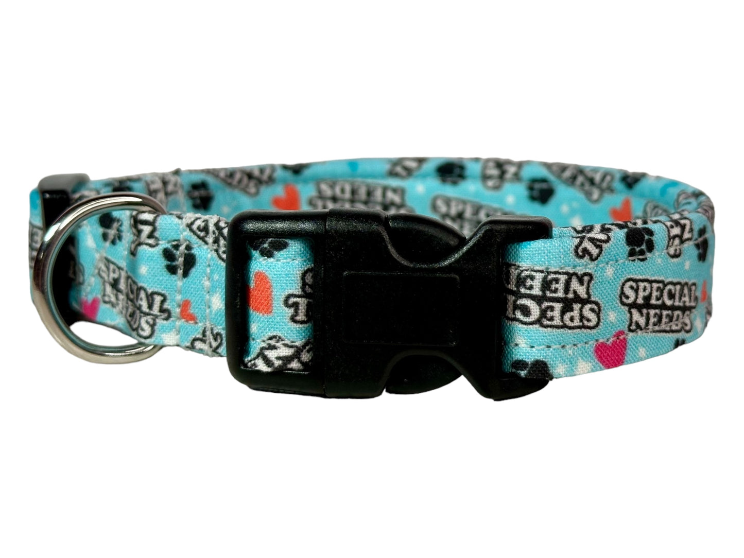 Special Needs Dog collar, handmade side release adjustable collar