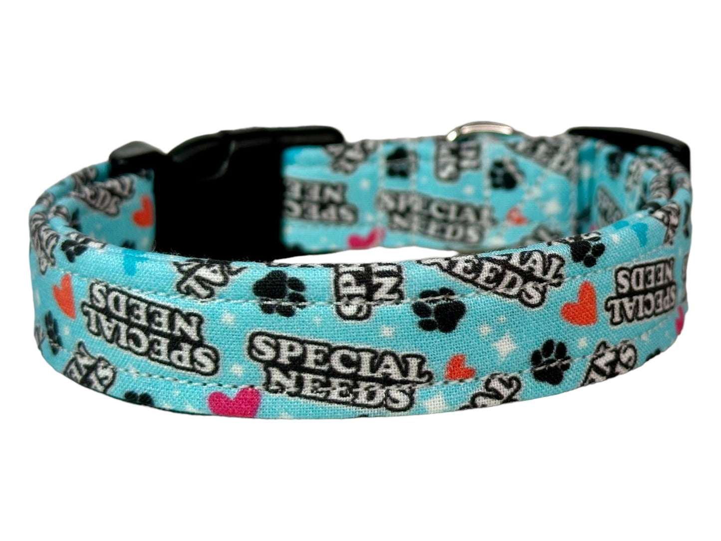 Special Needs Dog collar, handmade side release adjustable collar