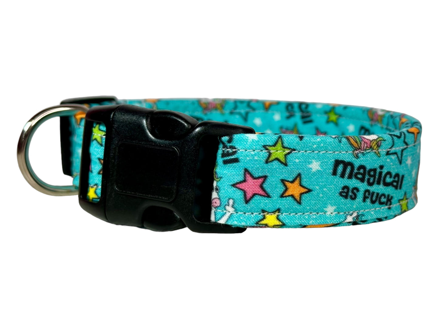 Magical as Fuck unicorn dog collar, handmade funny dog collar