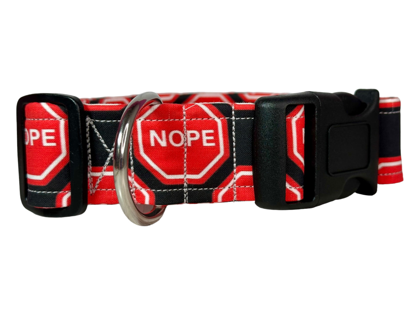 Nope Dog collar, handmade funny dog collar