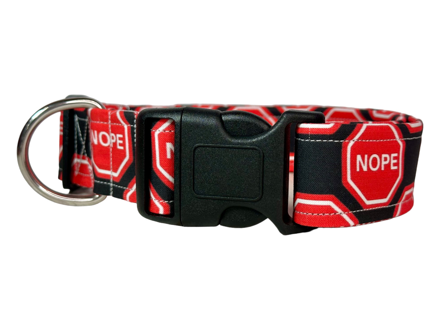 Nope Dog collar, handmade funny dog collar