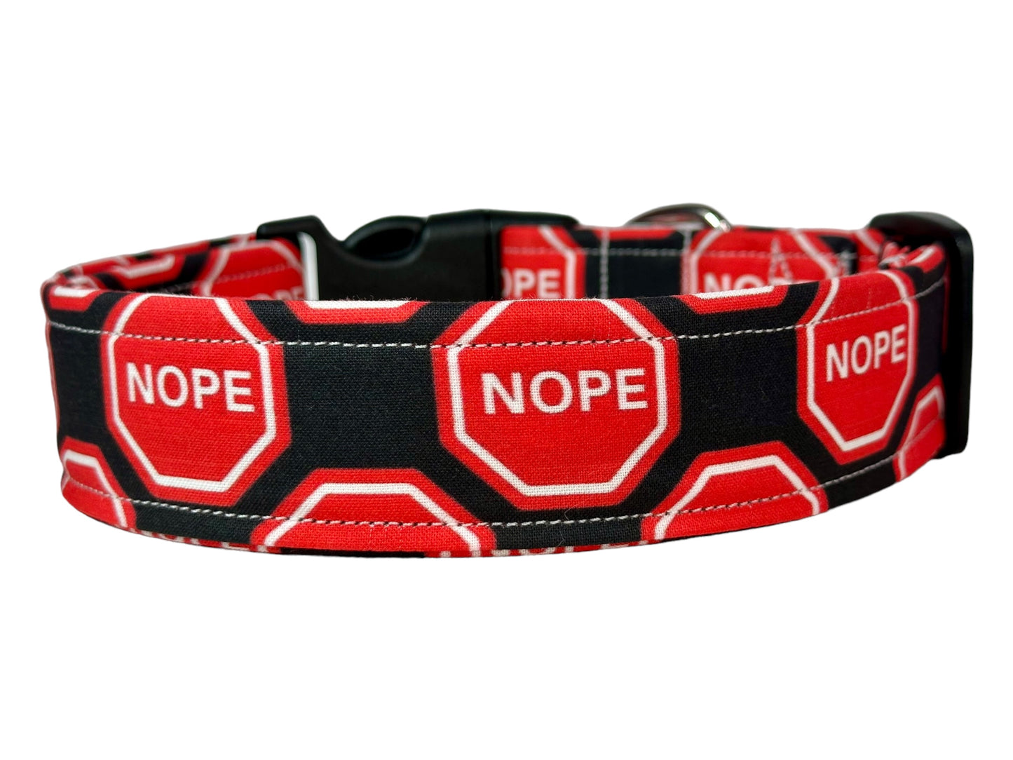 Nope Dog collar, handmade funny dog collar