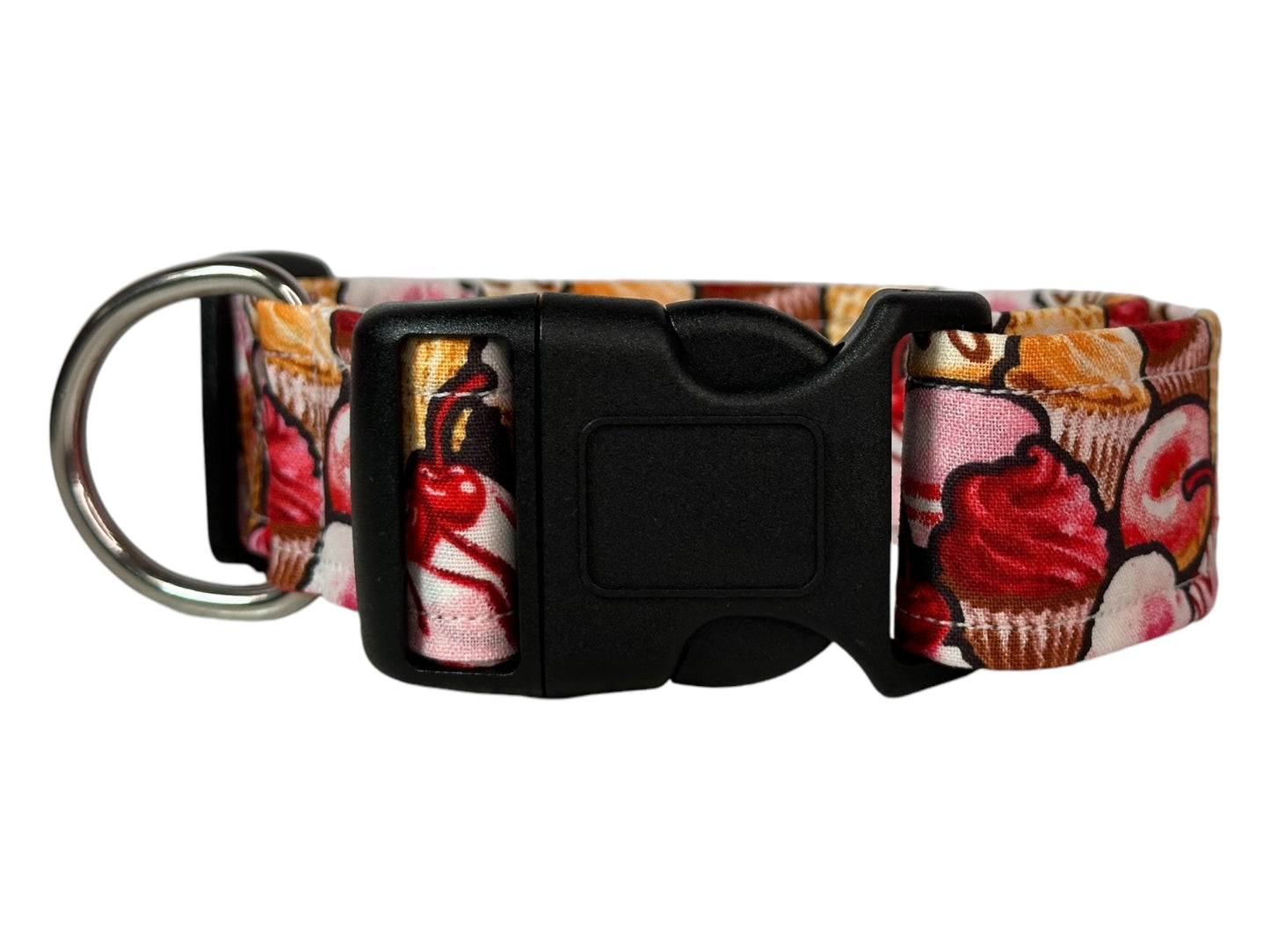 Ice cream, pies and donuts dog collar,  food collar, handmade side release dog collar