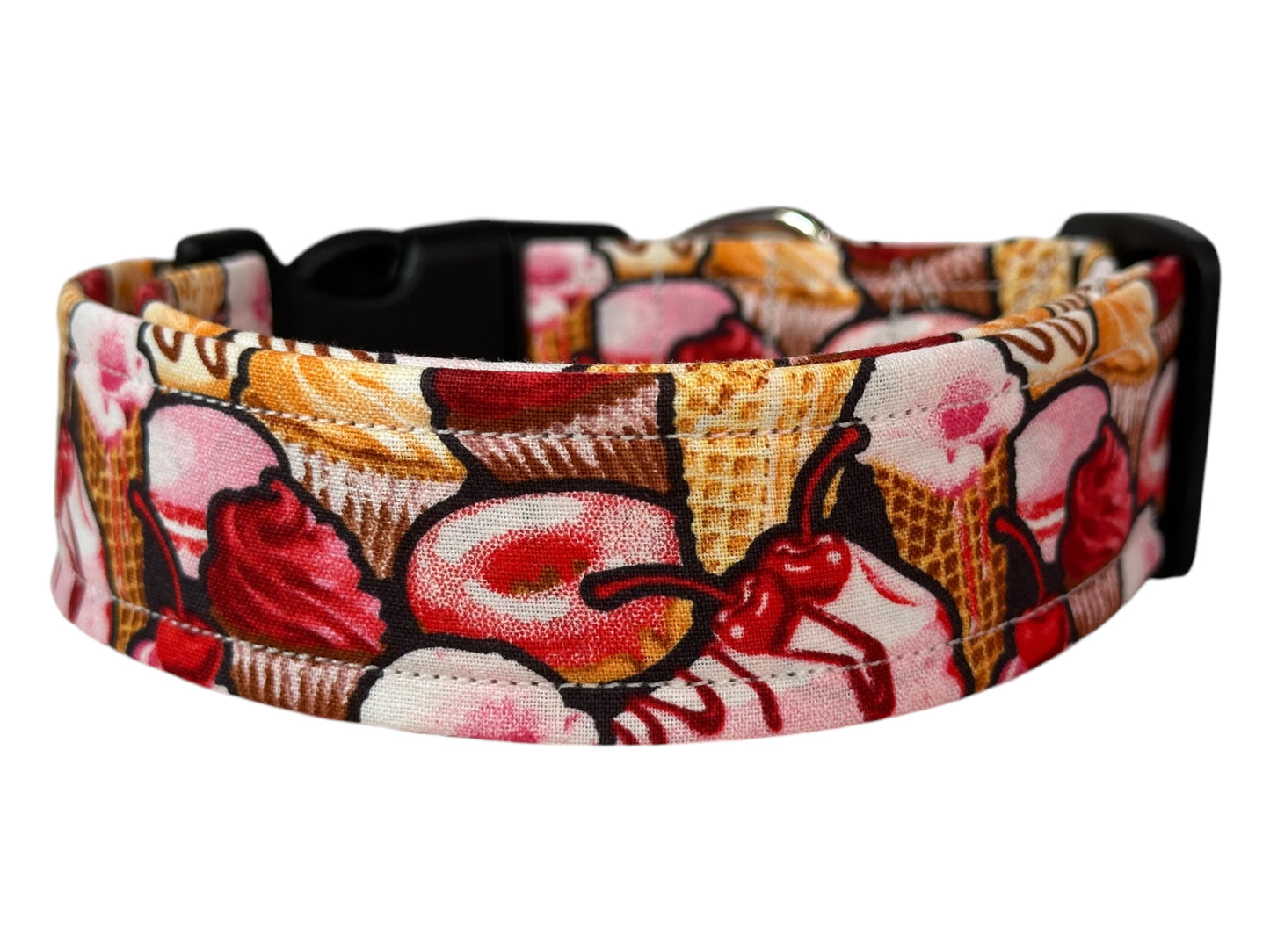 Ice cream, pies and donuts dog collar,  food collar, handmade side release dog collar