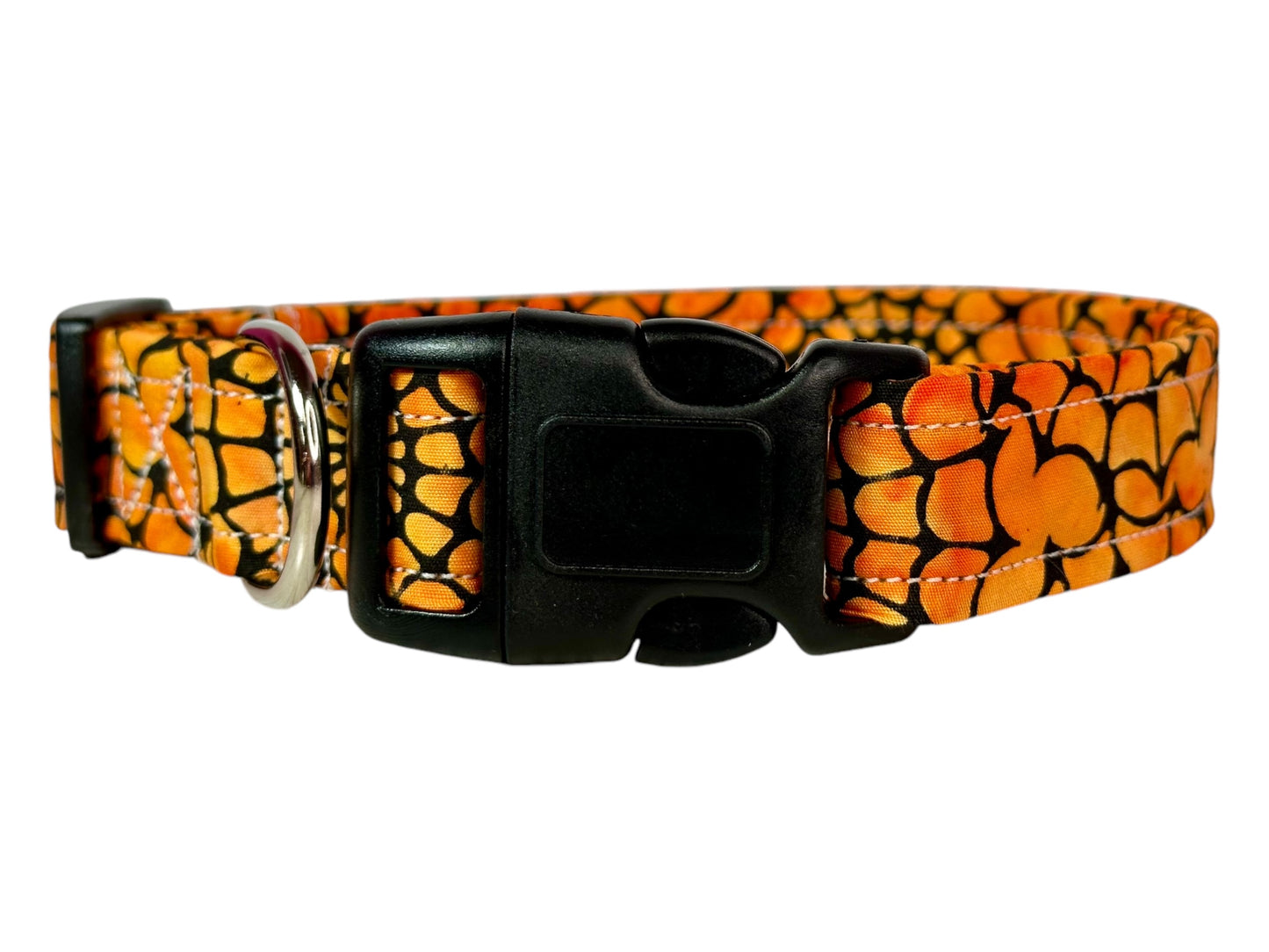 Halloween Spiderweb Dog collar, handmade side release dog collar