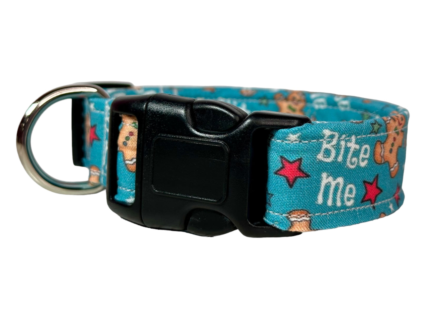 Christmas dog collar “Bite me” Handmade funny dog collar