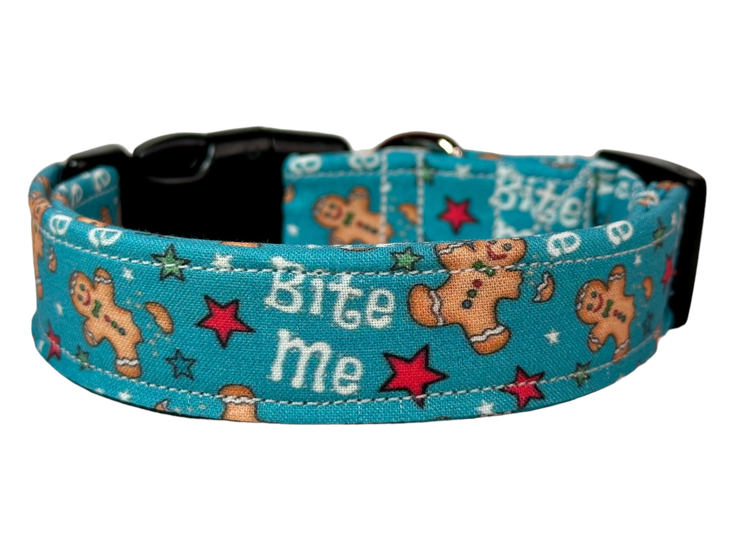 Christmas dog collar “Bite me” Handmade funny dog collar